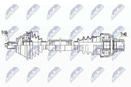 ПРИВОДНОЙ ВАЛ NTY NPW-VW-175