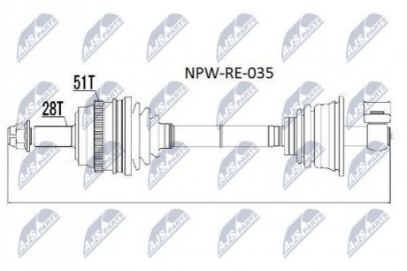 Півосі NTY NPW-RE-035
