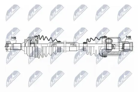 Полуось NTY NPW-PE-043