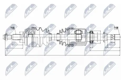 Полуось NTY NPW-RE-132