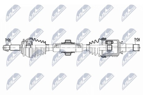 Полуось NTY NPW-TY-098