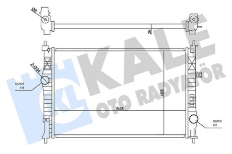 KALE CITROEN радіатор охолодження Berlingo,C4 Grand Picasso,C5 Aircross,Jumpy,Opel,Peugeot 308/508,Expert 1.6/1.6 BlueHDI/2.0 BlueHDI KALE OTO RADYATOR 355640