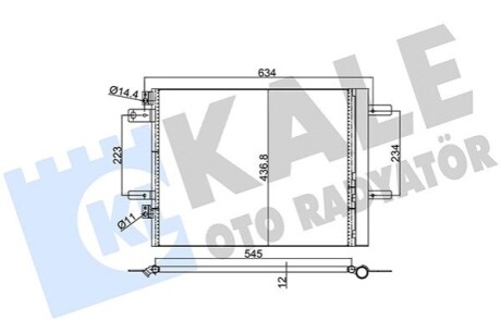KALE CITROEN радіатор кондиціонера C4 Grand Picasso,Jumpy,Spacetourer,Opel Combo Tour,Grandland,Peugeot 3008/308,508,Expert KALE OTO RADYATOR 353150