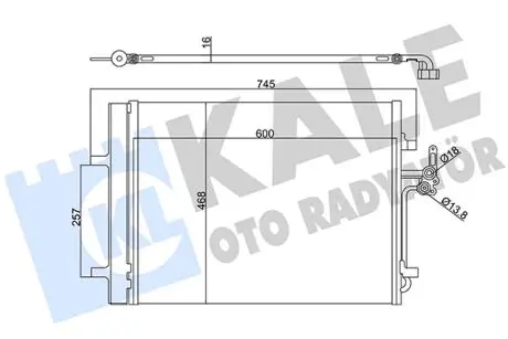 KALE FORD Радіатор кондиціонера Galaxy,Mondeo IV,S-Max,LandRover Freelander,Range Rover Evoque,Volvo S60/80,V70 III,XC60/70 KALE OTO RADYATOR 386200