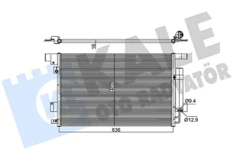 KALE CITROEN Радіатор кондиціонера C-Crosser,C4 Aircross,Mitsubishi ASX,Lancer VIII,Outlander II,Peugeot 4007/4008 KALE OTO RADYATOR 381700