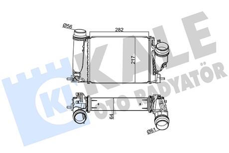 KALE RENAULT Інтеркулер Espace V,Grand Scenic IV,Kadjar,Megane IV,Talisman,Nissan Qashqai II,X-Trail 1.6dCi KALE OTO RADYATOR 350985