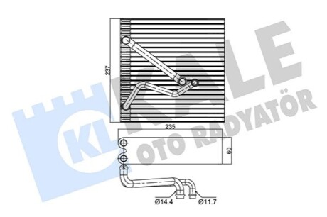 KALE VW випарник Audi A3,Caddy III,IV,Golf V,VI,Passat,Tiguan,Touran,Skoda Octavia III KALE OTO RADYATOR 350090