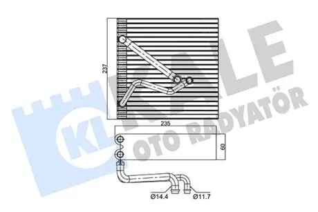 KALE VW випарник Audi A3,Caddy III,IV,Golf V,VI,Passat,Tiguan,Touran,Skoda Octavia III KALE OTO RADYATOR 350090