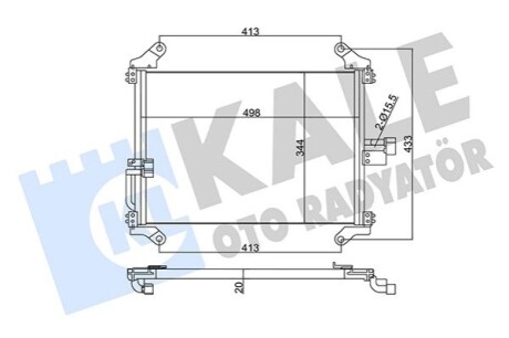 KALE CITROEN радіатор кондиціонера Jumper 1.9TD/2.8HDI 94-,Fiat Ducato,Peugeot Boxer KALE OTO RADYATOR 345345 (фото 1)