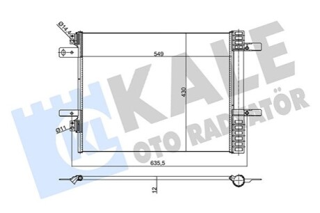 KALE CITROEN Радіатор кондиціонера C5 Aircross 1.2/2.0BlueHDI,Peugeot 3008/5008 16- KALE OTO RADYATOR 355160