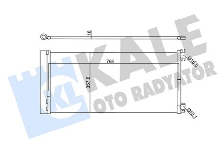 KALE RENAULT Радіатор кондиціонера Trafic III,Opel Vivaro B,Fiat,Nissan NV300 14- KALE OTO RADYATOR 345575