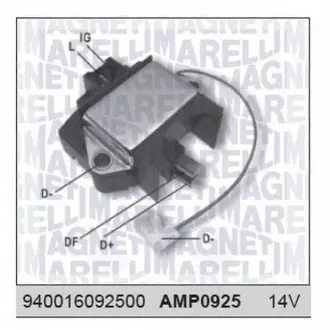 Регулятор генератора RENAULT PEUGEOT CITROEN VOLVO [940016092500] MAGNETI MARELLI AMP0925