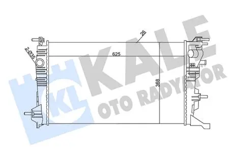 KALE RENAULT радіатор охолодження двиг. Fluence, Grand Scenic III, Megane III 1.2/1.5dCi KALE OTO RADYATOR 351030