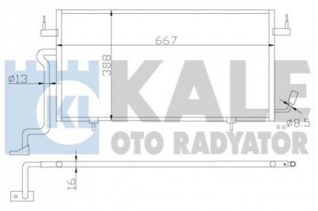 CITROEN радіатор кондиціонера Berlingo,Xsara,Peugeot Partner 1.8D/1.9D 98- KALE OTO RADYATOR 385500 (фото 1)