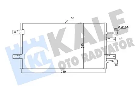 KALE RENAULT Радіатор кондиціонера Trafic II,Opel Vivaro,Nissav 2.0/2.5cDi 06- KALE OTO RADYATOR 350720