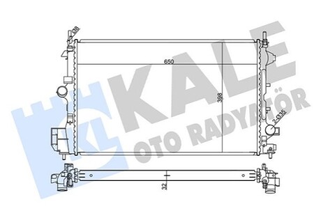 KALE OPEL радіатор охолодження Fiat Croma 05-,Signum,Vectra C 1.9CDTi 04-,Saab KALE OTO RADYATOR 355580