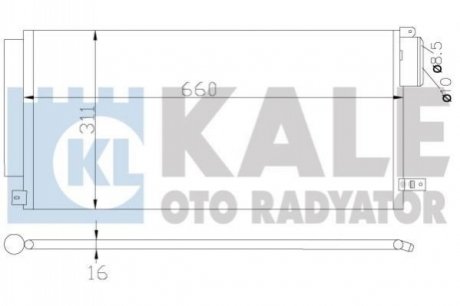 KALE OPEL радіатор кондиціонера Corsa D,Fiat Bravo II,Grande Punto,Punto 05- KALE OTO RADYATOR 389100
