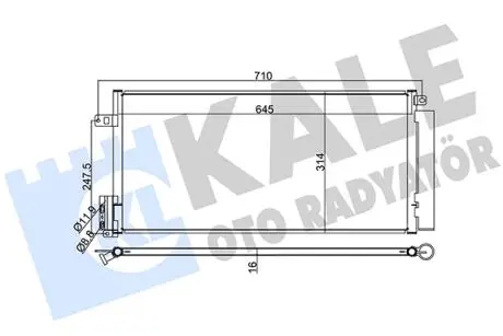 KALE OPEL радіатор кондиціонера Corsa D,Fiat Bravo II,Grande Punto,Punto 05- KALE OTO RADYATOR 389100