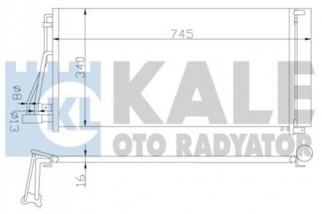 KALE HYUNDAI Радіатор кондиціонера Grandeur,NF V,Sonata VI,Kia Magentis 05- KALE OTO RADYATOR 379800