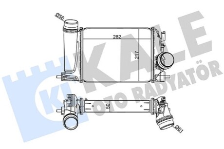 KALE RENAULT Интеркулер Grand Scenic IV,Megane IV,Nissan Qashqai II 1.2TCe KALE OTO RADYATOR 350970