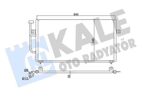 KALE MITSUBISHI Радіатор кондиціонера Carisma,Space Star 00-,Volvo S40/V40 KALE OTO RADYATOR 345595