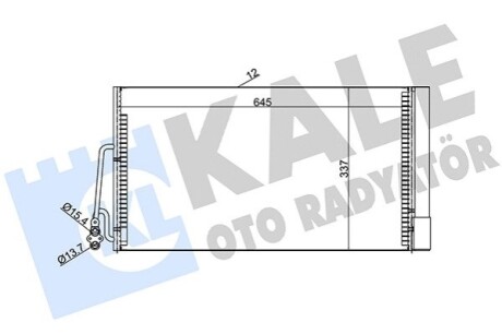 KALE BMW Радиатор кондиционера Mini Cooper,One,Clubman,Countryman,Paceman KALE OTO RADYATOR 384900