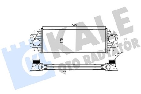 KALE RENAULT інтеркулер Trafic II,Opel Vivaro,Nissan Primastar 1.9dCi 01- KALE OTO RADYATOR 345045