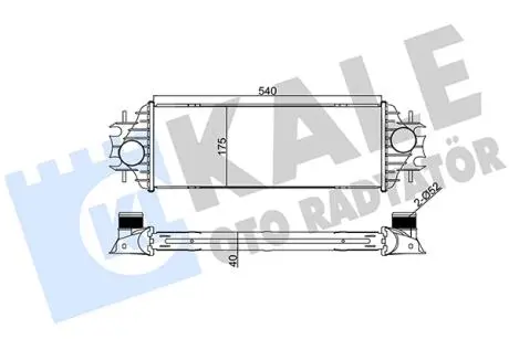 KALE RENAULT інтеркулер Trafic II,Opel Vivaro,Nissan Primastar 1.9dCi 01- KALE OTO RADYATOR 345045