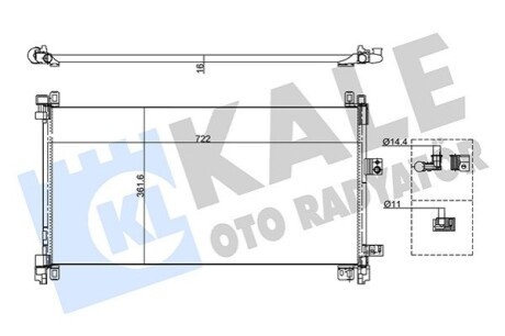 KALE CITROEN Радіатор кондиціонера C5 III 2.2/3.0HDI 09-,Peugeot 407/508 KALE OTO RADYATOR 355155