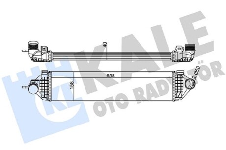 KALE FORD інтеркулер C-Max II,Focus III,Kuga II,Transit Connect 1.6 10- KALE OTO RADYATOR 344915