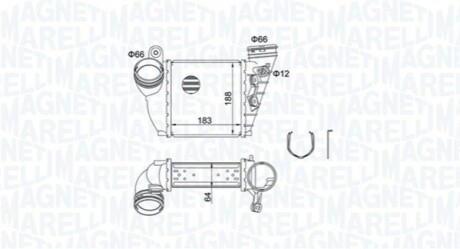 VW Інтеркулер Audi A3,Golf IV,Skoda Octavia II 1.9TDI MAGNETI MARELLI MST487