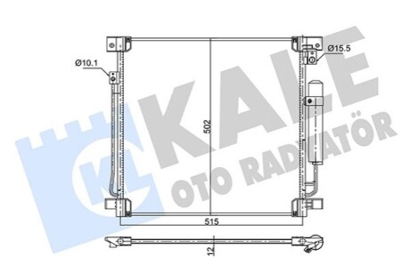 KALE MITSUBISHI Радіатор кондиціонера L200,Pajero Sport III,Fiat 14- KALE OTO RADYATOR 354015