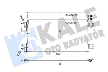 KALE CHRYSLER радіатор кондиціонера Sebring,Jeep Compass,Patriot 06- KALE OTO RADYATOR 345640