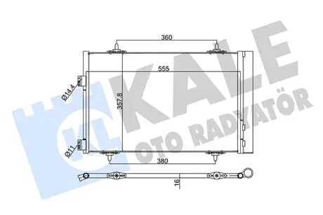 KALE CITROEN Радиатор кондиционера C5 III 1.6HDI 08-,Peugeot 407/508 KALE OTO RADYATOR 343090