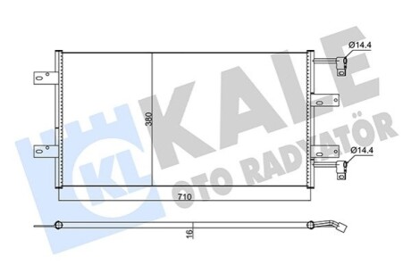 KALE RENAULT радіатор кондиціонера Trafic II 2.5dCi 03-,Opel Vivaro KALE OTO RADYATOR 352585