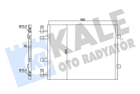 KALE RENAULT Радиатор кондиционера Trafic II 06-,Opel Vivaro,Nissan KALE OTO RADYATOR 350670