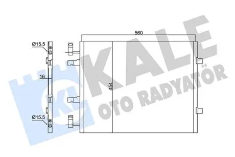KALE RENAULT Радиатор кондиционера Trafic II 06-,Opel Vivaro,Nissan KALE OTO RADYATOR 350670