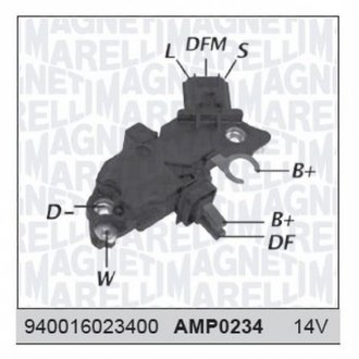 Реле-регулятор напруги FORD Mondeo 1,6-2,0 96-00 MAGNETI MARELLI AMP0234 (фото 1)