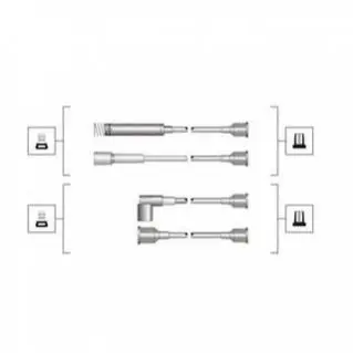К-т високовольтних проводів OPEL Omega A, Astra F MAGNETI MARELLI MSQ0064