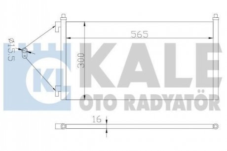KALE FIAT радіатор кондиціонера Doblo,Punto 1.2/1.3JTD/1.9JTD 99- KALE OTO RADYATOR 378200