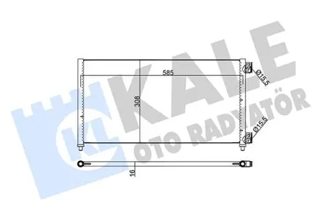 KALE FIAT радіатор кондиціонера Doblo,Punto 1.2/1.3JTD/1.9JTD 99- KALE OTO RADYATOR 378200