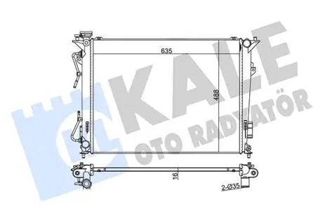 KALE HYUNDAI Радиатор охлаждения Grandeur,Sonata V,VI 2.4/3.3 05- KALE OTO RADYATOR 369800