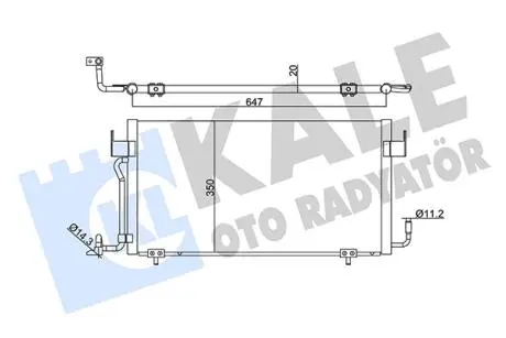 KALE CITROEN радіатор кондиціонера Berlingo,Partner 1.8D/1.9D 96- KALE OTO RADYATOR 345340