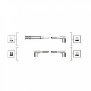 Провід високої напруги (5шт) BMW E36 1,6/1,8 MAGNETI MARELLI MSQ0052