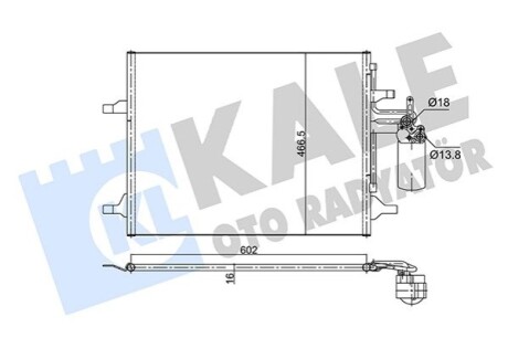 KALE VOLVO Радіатор кондиціонера S60 II,V60,V70 III,XC60,XC70 II KALE OTO RADYATOR 353075 (фото 1)