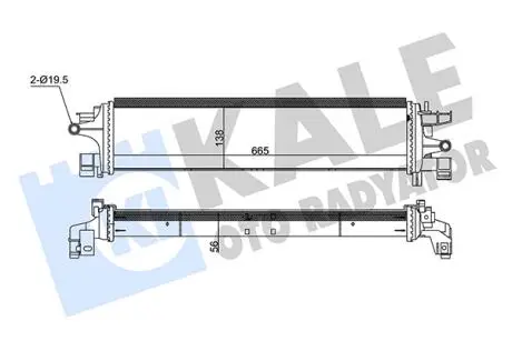 KALE FORD інтеркулер C-Max,Focus III,Kuga II,Transit Connect 1.5 KALE OTO RADYATOR 350805
