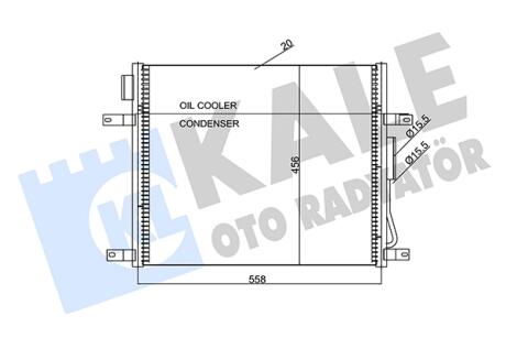 KALE JEEP Радиатор кондиционера Grand Cherokee II 2.7CRD/4.7 03- KALE OTO RADYATOR 345660