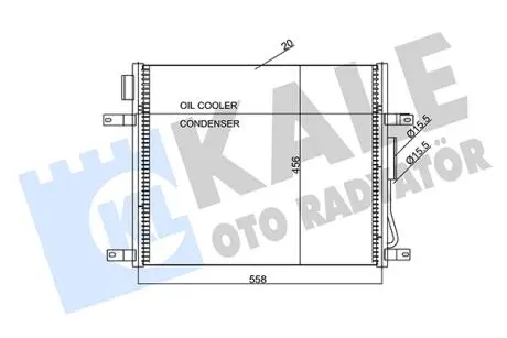 KALE JEEP Радіатор кондиціонера Grand Cherokee II 2.7CRD/4.7 03- KALE OTO RADYATOR 345660