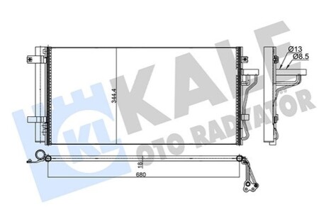 KALE HYUNDAI Радіатор кондиціонера Grandeur,NF V 2.0/2.2CRDi 06- KALE OTO RADYATOR 345445