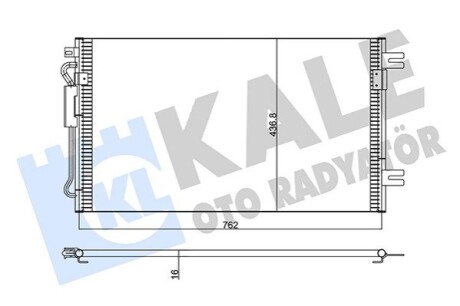 KALE CHRYSLER Радіатор кондиціонера Grand Voyager IV 2.8CRD 04- KALE OTO RADYATOR 352595